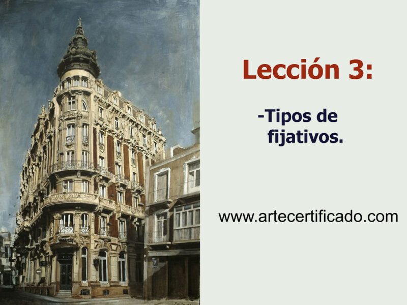 Lección 3 del curso de pintura técnica mixta: tipos de fijativos para el dibujo.