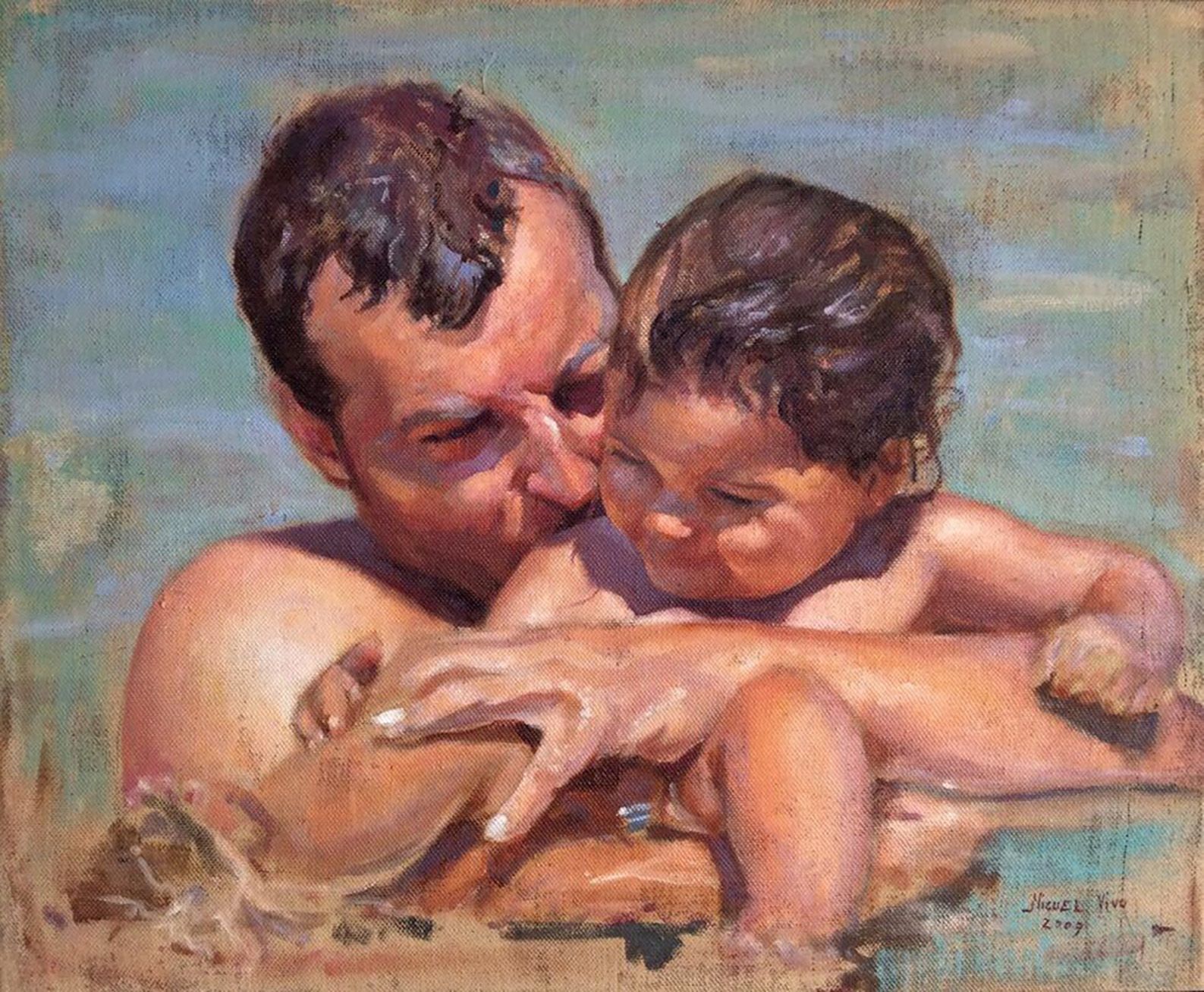 Fotografía Principal de la Obra: retrato-con-blanca.-aleo-sobre-arpillera.-63x70-cm.-2009-1